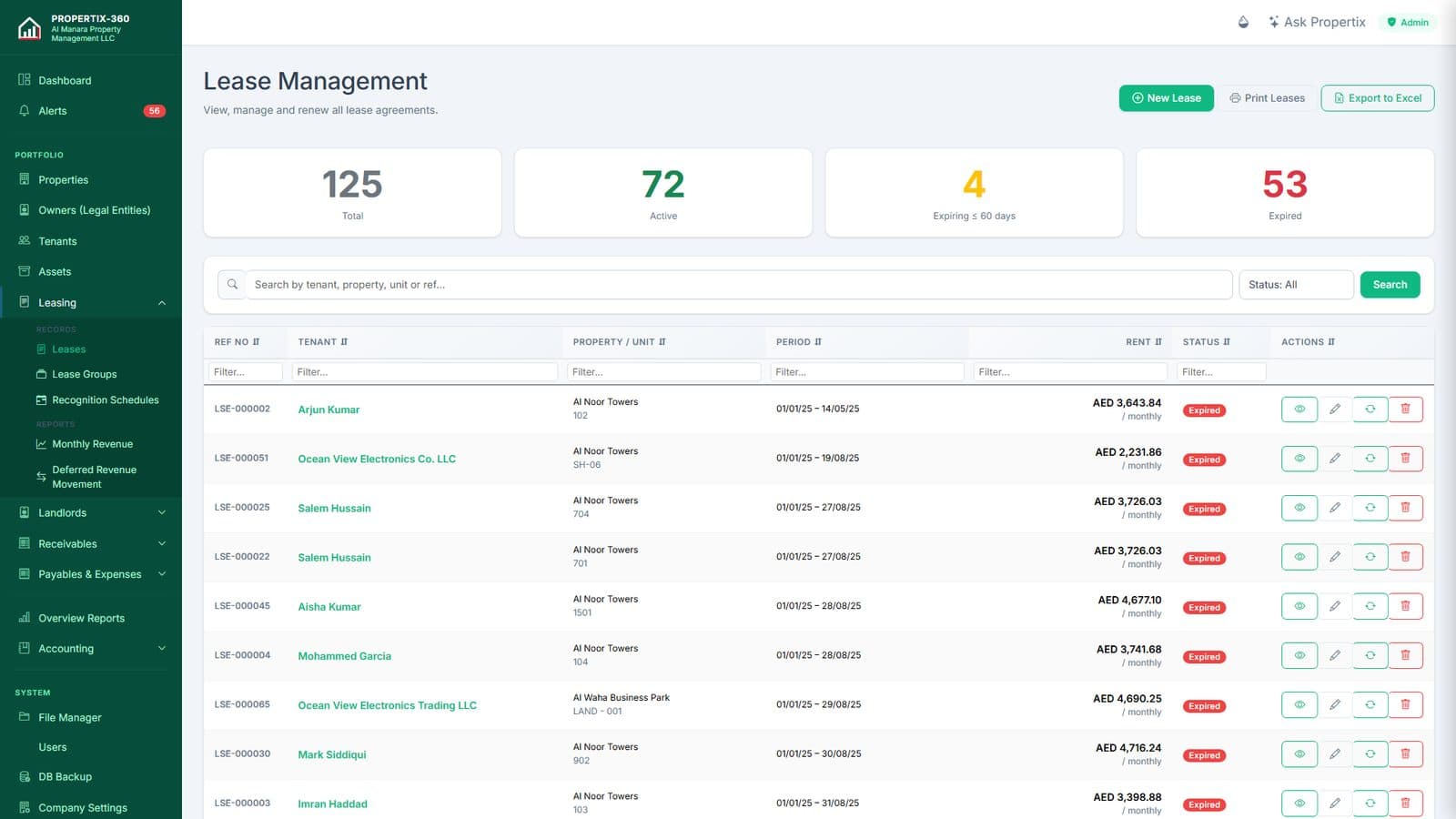 Lease management